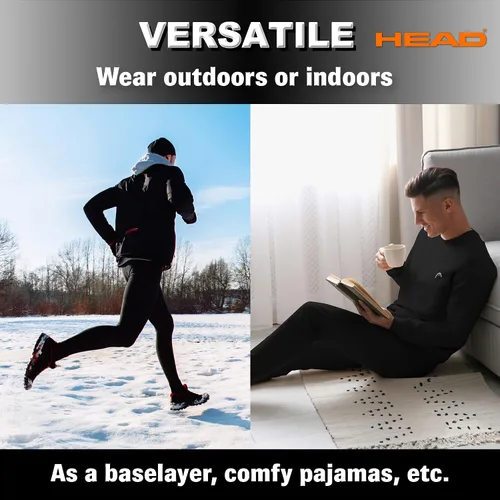 Miniatura 5 de HEAD Conjunto de capa base para hombre, parte superior e inferior, camisas de compresión para hombres, pantalones de compresión para hombre