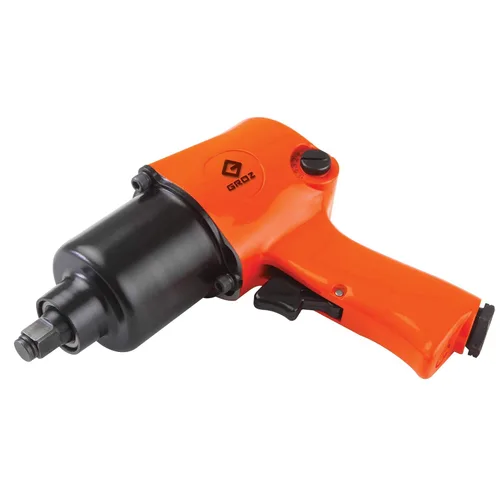 Miniatura 2 de Groz Llave de impacto neumática NPT de 1/2 pulgada Cuerpo de aluminio Control de posición de 6 velocidades Par de 900 pies/libras