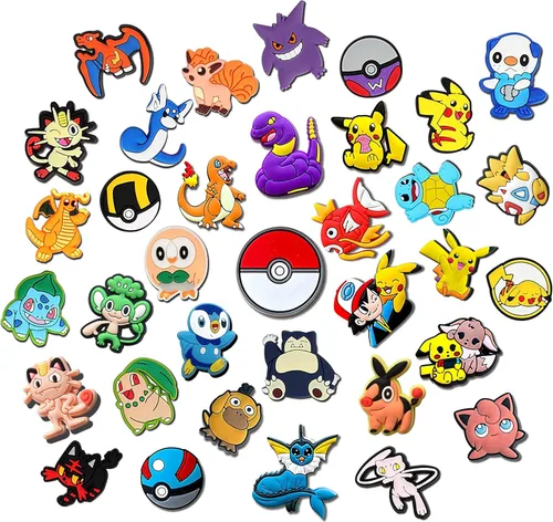 Miniatura 5 de Shoe Charms for Pokemon for Croc Charms, Shoe Decoration Charms Bracelet Wristband Accessories Party Gifts