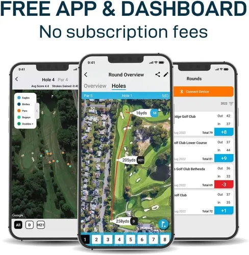 Miniatura 7 de Shot Scope V5 Reloj GPS, seguimiento de disparos, 36k+ cursos precargados, mapas de curso completo, sin suscripción (negro)