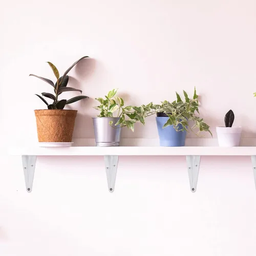 Miniatura 7 de Paquete de 12 soportes de estante blancos resistentes en L, soportes flotantes de metal, soportes de soporte de montaje en pared, soporte de esquina