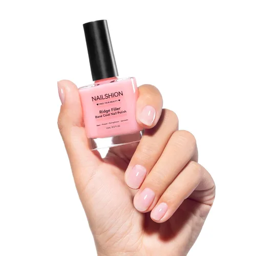 Nail Ridge Filler - Capa base para fortalecer las uñas, relleno de cresta para uñas irregulares dañadas, fórmula de proteína VE, base lisa