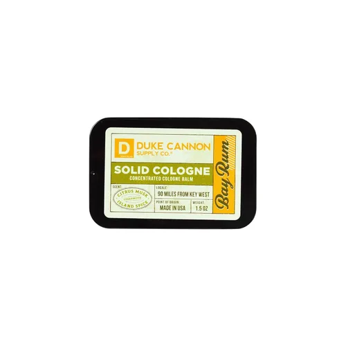 Miniatura 3 de Duke Cannon Supply Co. Colonia Sólida para Hombre Bay Rum (Almizcle Cítrico, Madera de Cedro, Especias Isleñas) - Bálsamo Concentrado, Lata Cómoda