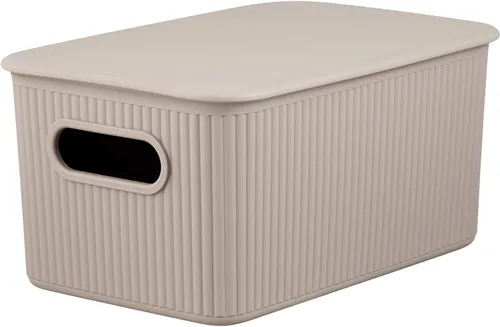 Miniatura 23 de Superio Colección acanalada - Cestas organizadoras decorativas de plástico para almacenamiento en casa, cajas contenedoras azules para organizar
