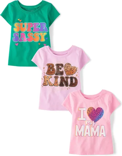 Miniatura 85 de The Children's Place Baby-Girls and Toddler Unicorns,Butterflies,Trends Short Sleeve Graphic T-Shirts,3 Pack