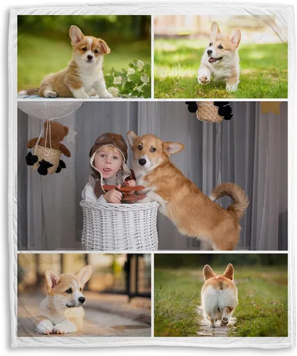 Miniatura 8 de IT'S A SKIN Manta personalizada con imagen, mantas personalizadas con 5 fotos, manta de fotos de mascotas, collage de fotos, regalo para cumpleaños