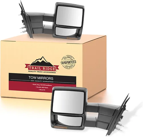 Miniatura 103 de Trail Ridge Juego de espejos de remolque de 2 piezas para el lado del conductor y del pasajero compatible con Ford F-150 FO1320479 FO1321479