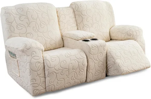 Miniatura 37 de Fundas para Sofá Reclinable Seccional Funda de Sofá para Sofá Reclinable de 3 Asientos, 5 Piezas Funda Elástica para Sofá de 3 Cojines Reclinable