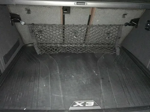 Miniatura 6 de Red de carga organizadora de maletero trasero para BMW X1 2010-2025 – Red de carga estilo sobre para SUV – Organizador de maletero de coche de malla