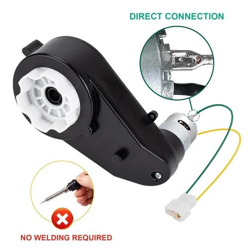 Miniatura 3 de Caja de cambios de motor de CC de 24 V RS555 40000 RPM adecuada para niños, accesorios de SUV de alta velocidad, RS555 de 24 V, caja de cambios