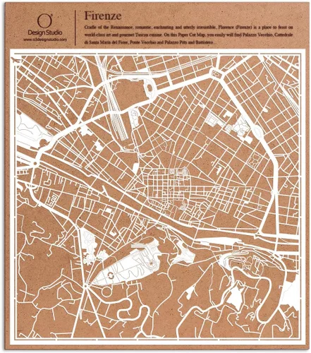 Miniatura 61 de O3 Design Studio Aberdeen - Mapa de papel cortado en papel blanco de 12 x 12 pulgadas