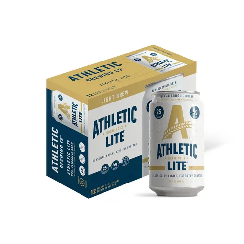 Athletic Brewing Company Cerveza artesanal sin alcohol, baja en carbohidratos con cuerpo ligero de arroz y malta, combina con ensalada y pizza,
