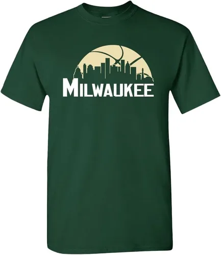 Miniatura 24 de Xtreme Apparrel Camiseta Team Cityscape Skyline para los fanáticos del baloncesto Boston - Camisa verde