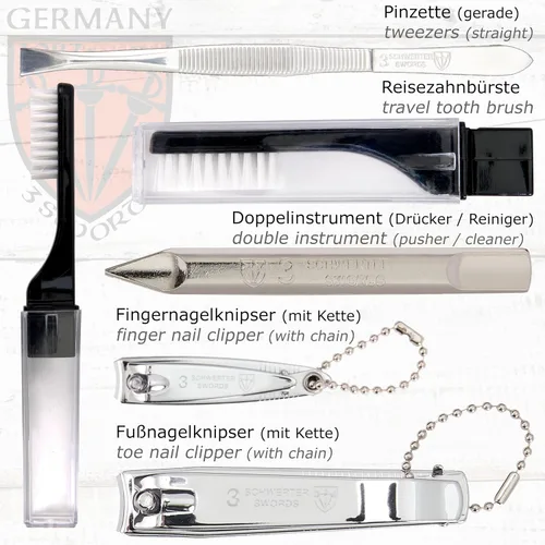 Miniatura 3 de 3 Swords Germany - Juego de 10 piezas de manicura y pedicura de calidad de marca para cuidado profesional de uñas de dedos y pies, pinzas