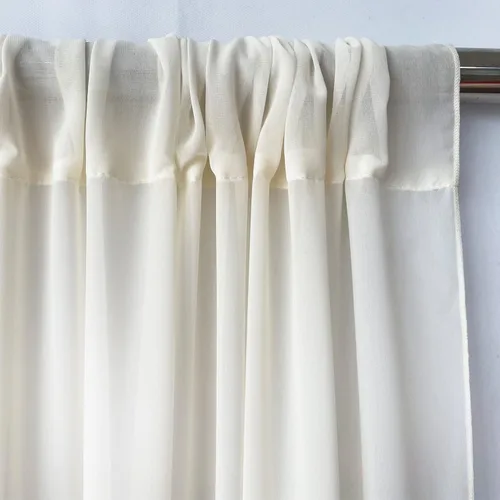 Miniatura 7 de Cortinas de fondo de gasa transparente de 10 x 10 pies (5 x 2 paneles), cortinas de tela de gasa para bodas, cortina larga transparente para sala