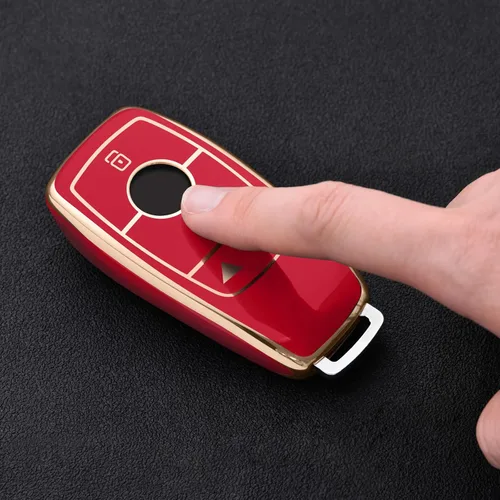 Miniatura 2 de ELOHEI Funda para llavero de Mercedes Benz, funda suave de alta calidad de protección completa de 360 grados, accesorios para Mercedes Benz E, S, C