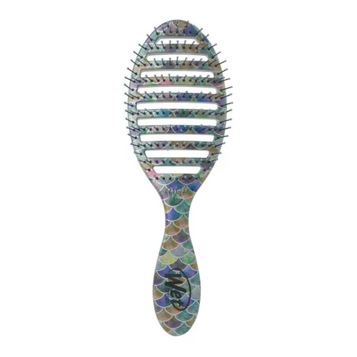Wet Brush Cepillo de pelo de secado rápido, cola de sirena, diseño ventilado y cerdas ultra suaves HeatFlex son seguras para secar con soplado con