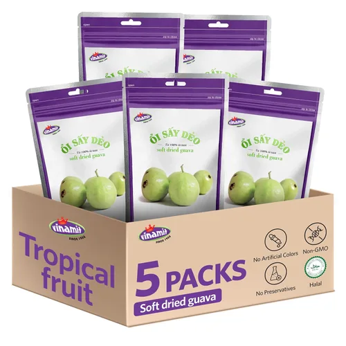 Miniatura 18 de Vinamit Fruta de Guanábana Seca Suave con Chile Bolsa de 3.5 oz Aperitivos de Fruta Exótica Masticables Vegano, Sin Gluten, Sin OMG Alto