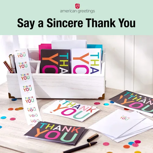 Miniatura 5 de American Greetings Tarjetas de agradecimiento con sobres, iconos de bebé (50 unidades)