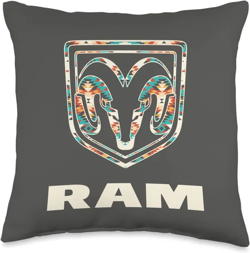 Ram Trucks Cojín con logotipo estampado, 16 x 16, multicolor