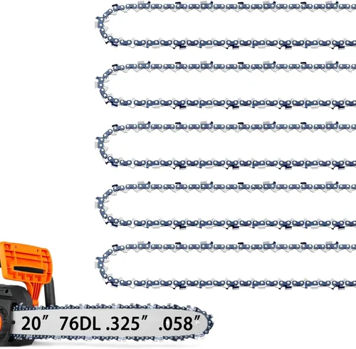 Miniatura 16 de Paquete de 5 cadenas de motosierra de 12 pulgadas, 45 eslabones de transmisión, paso LP de 3/8", calibre de 0.050", compatible con ECHO CS-271T