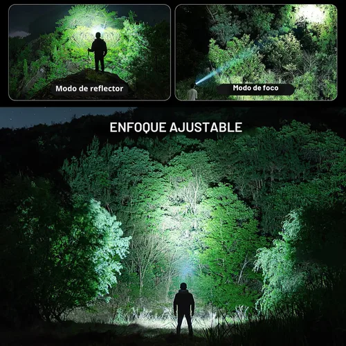Miniatura 5 de azamine linterna de cabeza recargable súper brillante de 99000 lúmenes, paquete de 2 lámparas de cabeza LED con 3 modos, luces de cabeza ajustables