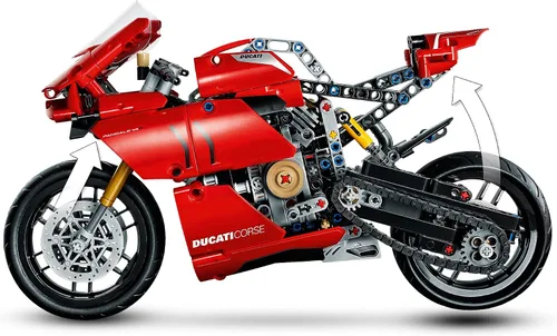 Miniatura 4 de LEGO 42107 Technic Ducati Panigale V4 R - Kit de construcción de modelos coleccionables con caja de cambios y suspensión de trabajo, idea de regalo