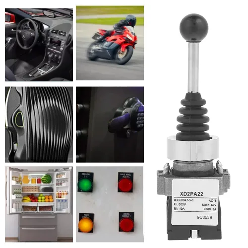 Miniatura 7 de 2NO Joystick Switch AC 380V DC 220V Momentary Spring Retorno para Control Industrial y Operaciones de Máquina