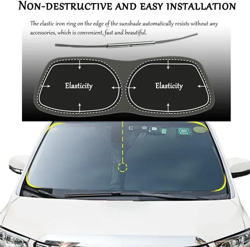 Miniatura 5 de Parasol plegable para parabrisas delantero de automóvil, ajuste personalizado para Toyota 4Runner 2010-2023 2024 2025, accesorios interiores
