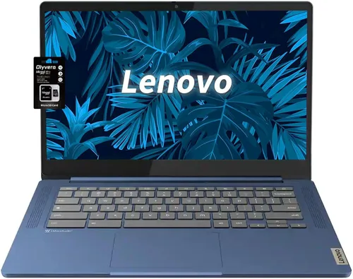 Lenovo Chromebook FHD de 14 pulgadas, MediaTek Kompanio 520 de 8 núcleos, 4 GB LPDDR4X, almacenamiento de 128 GB (64 GB eMMC+tarjeta SD de 64 GB),
