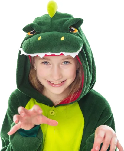 Miniatura 4 de Spooktacular Creations Unisex Child Pajama Plush jumpsuit Dinosaur Animal One Piece Halloween Costume