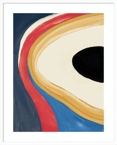 Miniatura 12 de Amanti Art Framed Wall Art Print 21x17 In the Groove II Retro by Danhui Nai, Abstract Wall Art, Modern Contemporary Decor, Small Poster Painting
