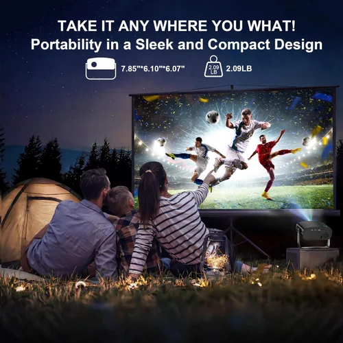Miniatura 7 de Compatible con Netflix y Native 1080P: proyector inteligente con WiFi y Bluetooth, proyector de cine en casa compatible con 4K