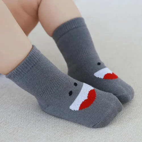 Miniatura 7 de BOOPH Calcetines antideslizantes para niños pequeños, 5 pares