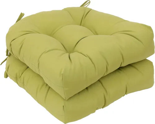 Miniatura 9 de Cojines para exteriores, 19 x 19 pulgadas, 2 unidades, también para uso en interiores, lazos de longitud completa con soporte antideslizante