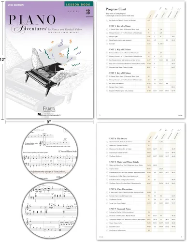 Miniatura 2 de Piano Adventures Level 3B Juego de aprendizaje por Nancy Faber - Lección, teoría, rendimiento, técnica y arte y teclas de piano de música Julieta