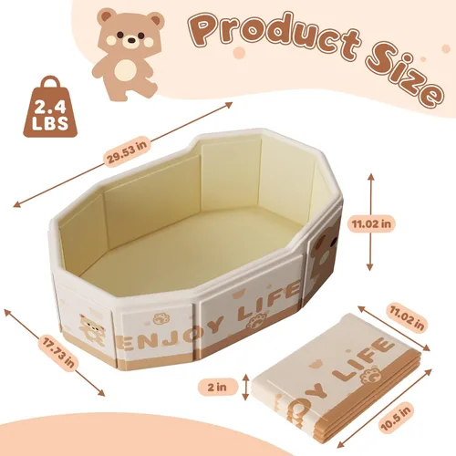 Miniatura 2 de Bañera plegable para bebé, bañera plegable para bebés de 3M-8 años, bañera portátil de viaje para bebé con base antideslizante, bañera plegable