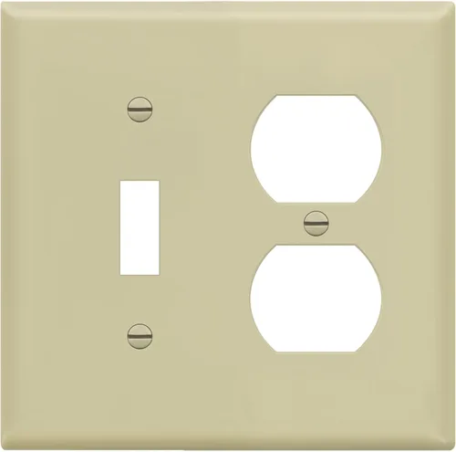 Miniatura 15 de Enerlites placas para combinación de apagador de pared, tamaño estándar, de policarbonato irrompible, color blanco, Blanco, 1