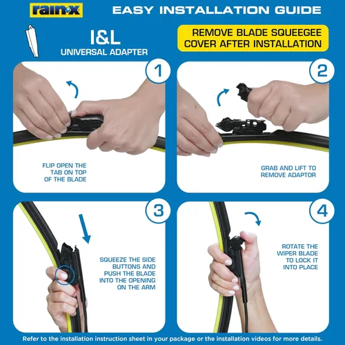 Miniatura 5 de Rain-X Silicone AdvantEdge Escobilla Limpiaparabrisas de 28" Escobillas Limpiaparabrisas de Parabrisas de Repuesto, Rendimiento para Todo Clima Dura