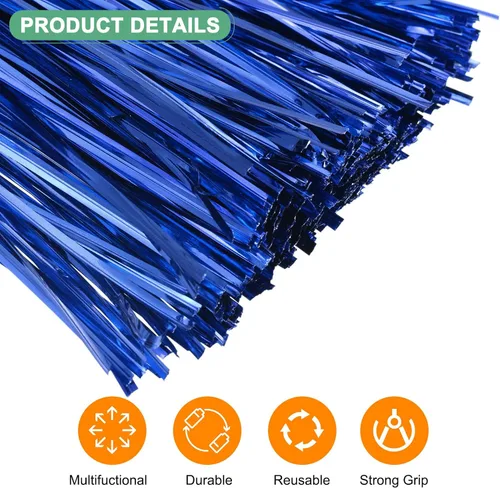 Miniatura 2 de M METERXITY Paquete de 750 corbatas de metal de 12 pulgadas para Navidad, decoración de fiestas, plantas de jardín, envoltura de regalos, pan