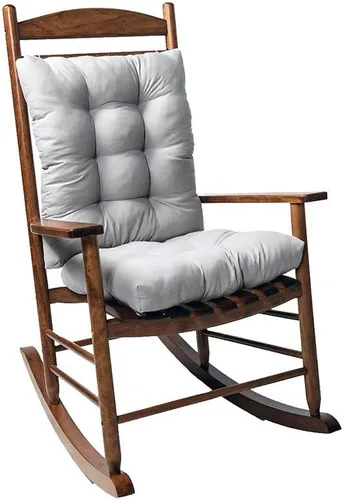 Miniatura 7 de SEAHOME Juego de 2 cojines para silla mecedora, para interiores y exteriores, antideslizantes, para sillas de patio (borgoña)
