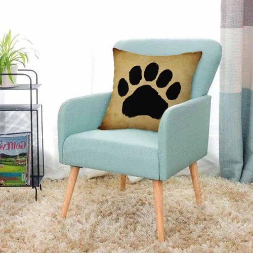 Miniatura 2 de AOYEGO Funda de almohada con estampado de pata de oso, garras de huellas, evidencia de hallazgo de animales del bosque, funda de almohada grande