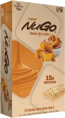Miniatura 9 de NuGo Barra de proteínas, mantequilla de maní, 0.39 oz de proteína, sin gluten, 15