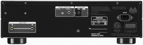 Miniatura 3 de Denon DCD-1700NE Reproductor SACD, Reproductores de CD para el hogar, convertidor D/A de 192 kHz/32 bits de ultra precisión, diseño resistente a
