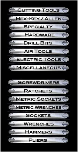 Miniatura 2 de Harley-Davidson Magnetix CG47000 - Imanes de identificación para caja de herramientas, paquete de 16