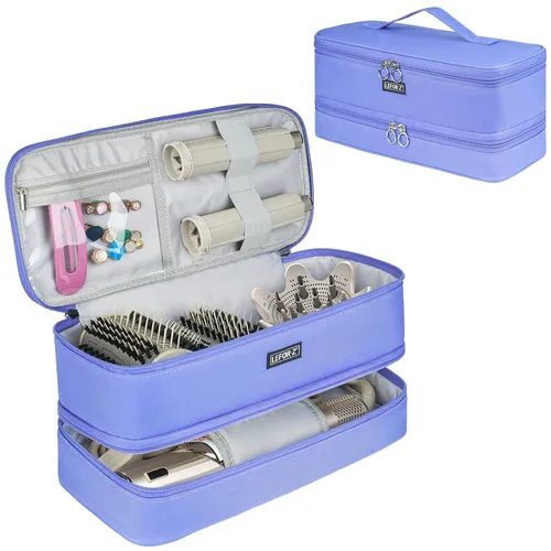 Miniatura 12 de Funda de viaje compatible con Shark Flexstyle/FlexFusion/secador de pelo, bolsa de almacenamiento de herramientas calientes para cabello de doble
