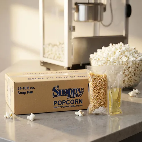 Miniatura 5 de Snappy Snap-Paks - Paquetes de porciones de palomitas de maíz todo en uno para máquina popping de 8 onzas, granos, aceite y sal, 24