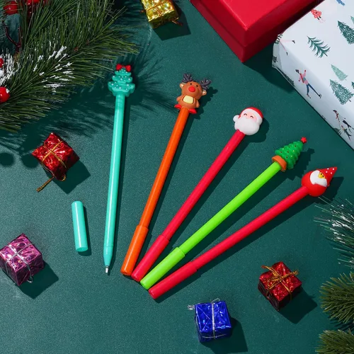Miniatura 5 de jiebor 20 bolígrafos de tinta de gel de Navidad a granel con tinta negra para mujeres, suministros de oficina