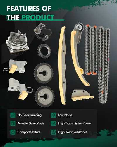 Miniatura 5 de SCITOO Kit de cadena de distribución Bomba de agua TK3042, AW9426 para Nissan Frontier/NV1500 / NV2500 12, para Nissan NV3500 12, para Nissan