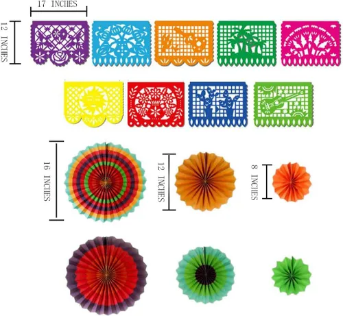 Miniatura 2 de Suministros para fiestas mexicanas, kit de decoración para fiestas temáticas de México, para festivales, cumpleaños, tacos (paquete de 35)